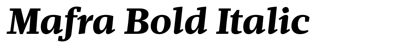 Mafra Bold Italic